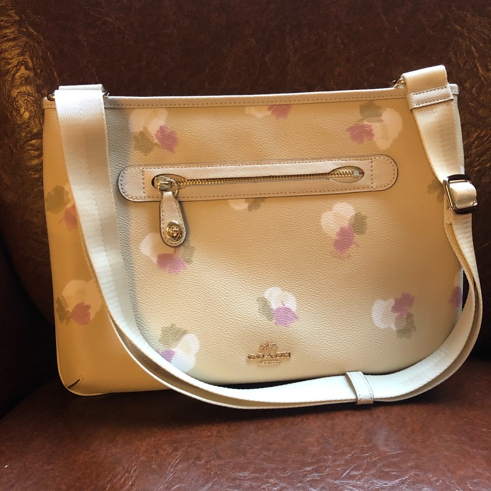 Coach floral purse with adjustable strap- LIKE NEW